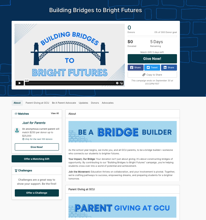 An example fundraising campaign generated by ChatGPT