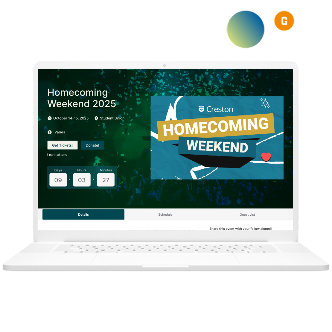 GC Event page